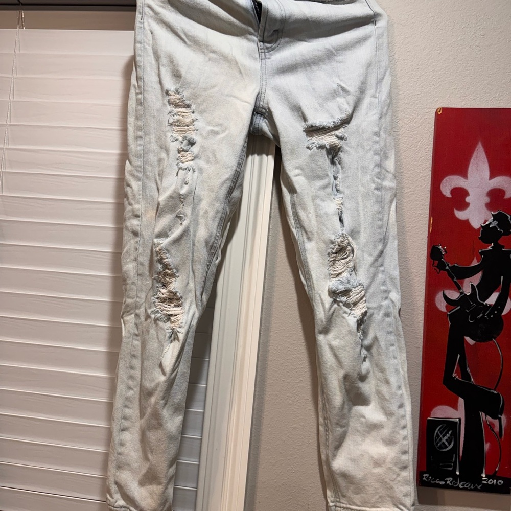 Wild Fable Light Gray Distressed Skinny Jeans